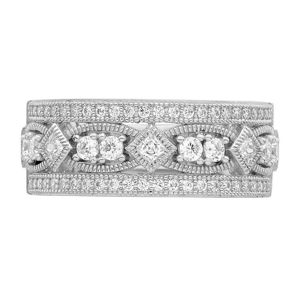 925 Sterling Silver Cubic Zirconia Brilliant Embers Ring - Elegant Women's Fine Jewelry Gift for Her | Perfect for Anniversaries, Birthdays & Special Occasions