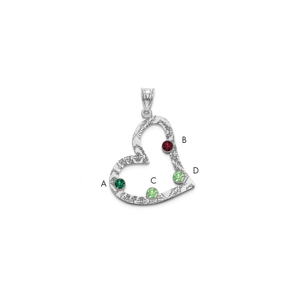 925 Sterling Silver Crystal Heart Pendant Necklace - 29mm x 24mm for Women, Gift for Mom, Wife, Daughter | Perfect for Valentine's Day, Anniversary, Birthday & Special Occasions