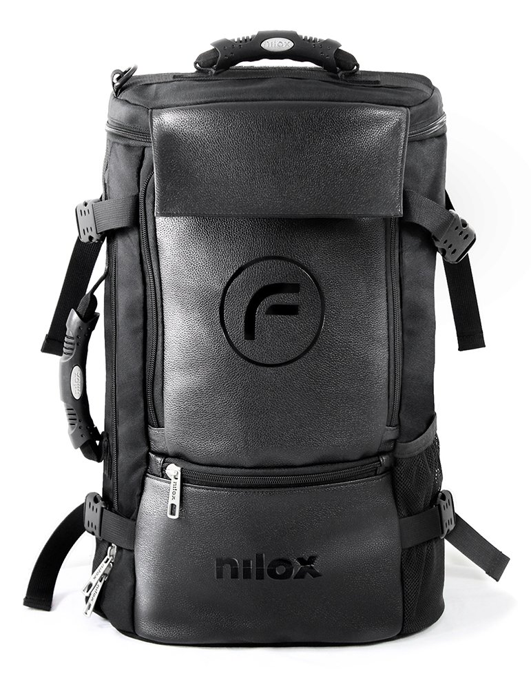 Nilox 15.6 Inch Laptop Backpack for Men & Women - Durable Water-Resistant Travel Backpack with USB Charging Port - Perfect for Work, School, College & Business Travel (Black, 33cm)
