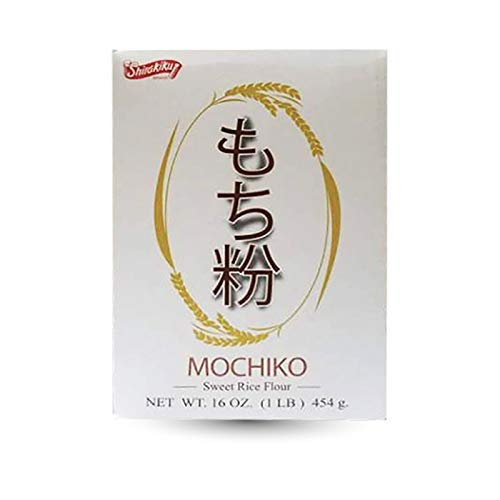 Shirakiku Mochiko Sweet Rice Flour 16oz (1lb) - Gluten-Free Japanese Baking Essential for Mochi, Dango & Desserts - Pack of 1 or Bulk Pack of 10 Options