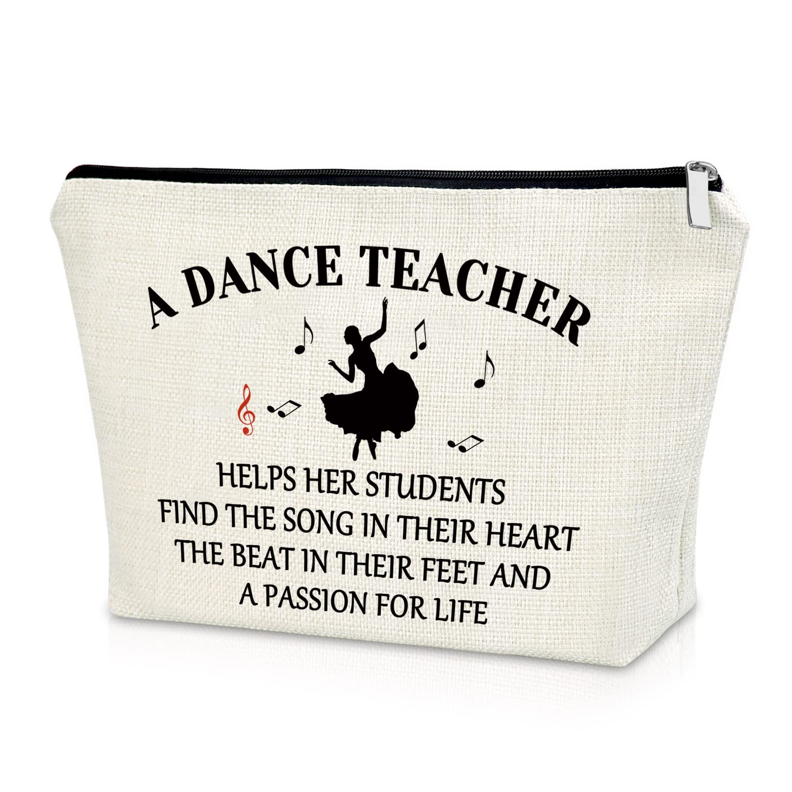 Stylish Sazuwu Makeup Bag & Travel Pouch - Perfect Dance Teacher Gift for Women (Birthday, Thank You, Holiday Present) - Ideal for Dance Classes, Travel & Everyday Use