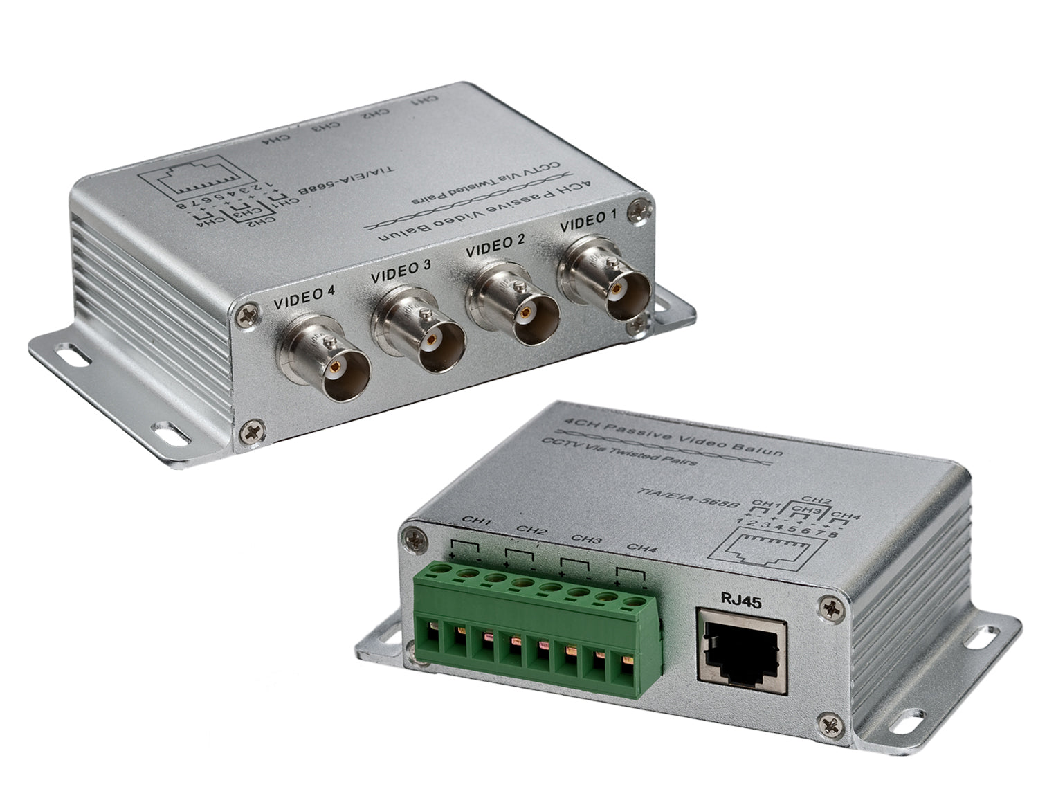 8 Channel CCTV Passive Transceiver Box - BNC Female to RJ45/Screw Terminal Adapter (TRB 8BNCSTRJ45) for Security Camera System Installation & Surveillance Setup