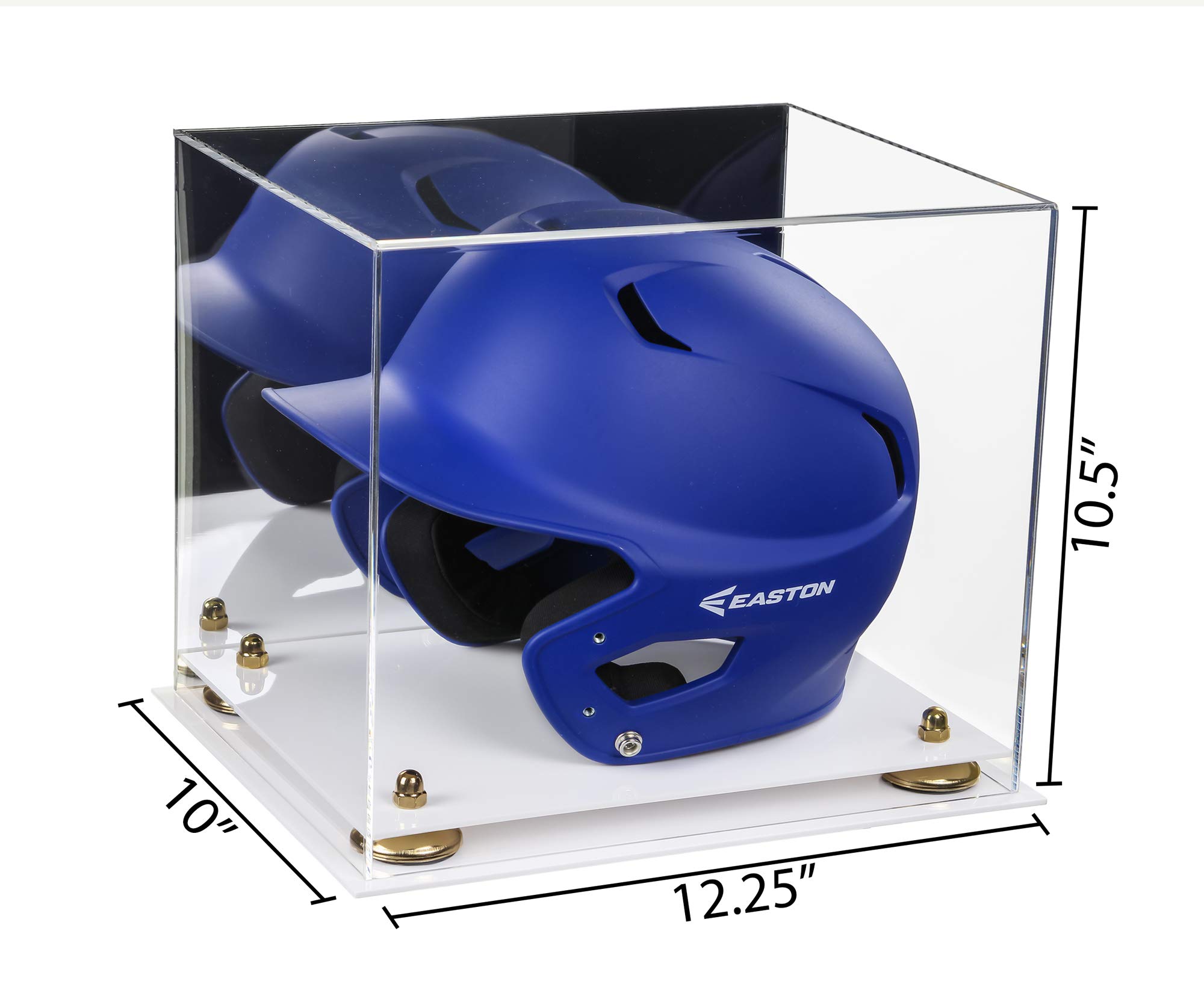 Acrylic Baseball Batting Helmet Display Case - Clear Protective Cover for Collectibles & Memorabilia - Perfect for Showcase in Home, Office, or Sports Memorabilia Collections