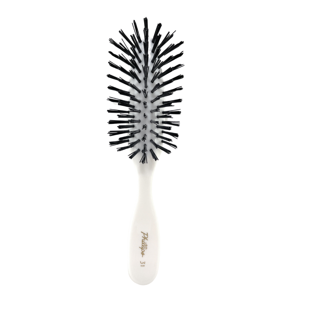 **Philips Brush 31 Nylon Bristles Hair Brush - 7 Row Styling Brush for Smooth & Tangle-Free Hair (White, 1 Piece) - Perfect for Daily Hair Care & Salon Styling**