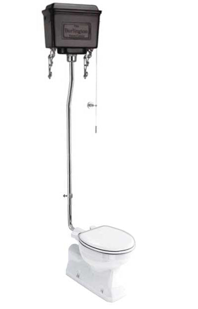 Burlington High-Polish Toilet with Soft-Close Seat, Black Aluminum Tank – Perfect for Modern Bathrooms and Home Renovations