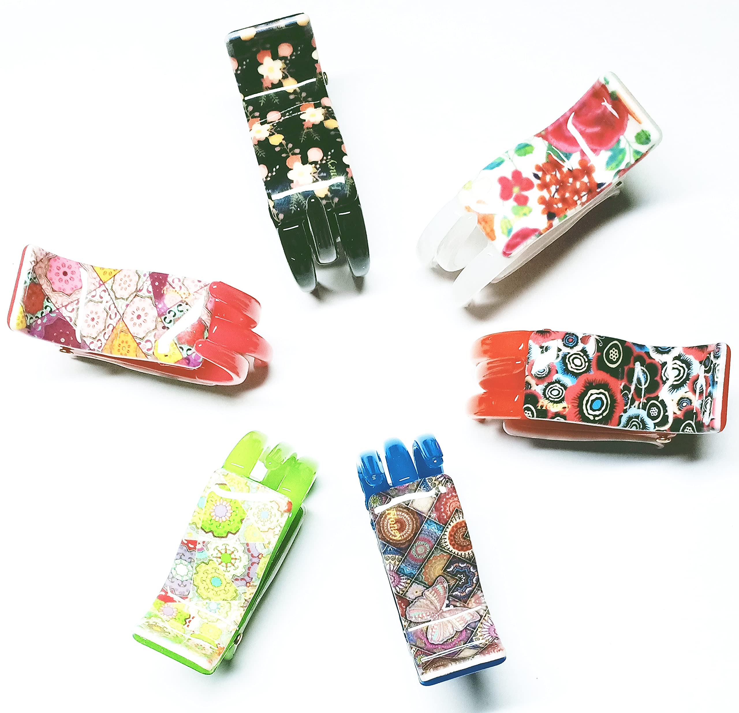 DKB Hair Claw Clips for Women and Girls - 3 Teeth Non-Slip Hair Clips (Pack of 4) - Perfect for Ponytails, Buns, and Everyday Hairstyles