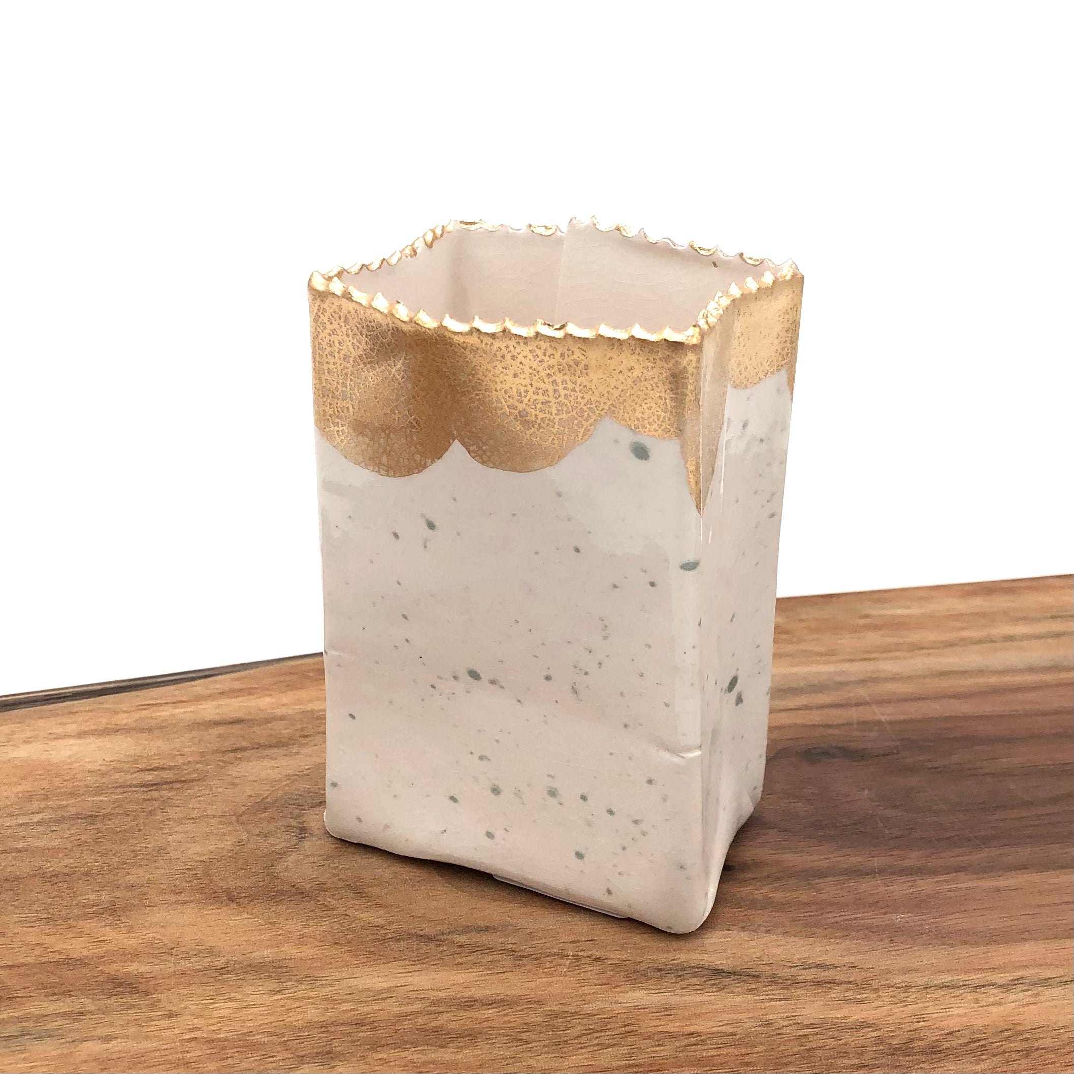Chandra Beadleston Ceramic Bag Sculpture - Small Handmade Art Piece (Assorted Designs, 2025 Collector's Edition) - Perfect for Home Decor, Office Display & Gift Giving