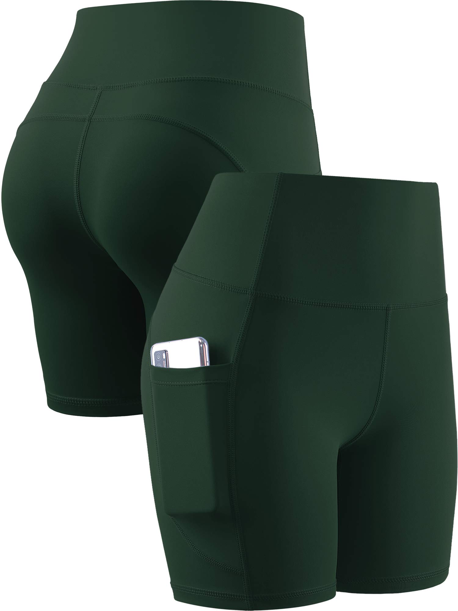 CADMUS High Waist Yoga Shorts for Women - 3/4/6/7/8 Inch Inseam - Naked Feeling Workout Running Biker Shorts - Perfect for Yoga, Gym, Running & Lounge Wear