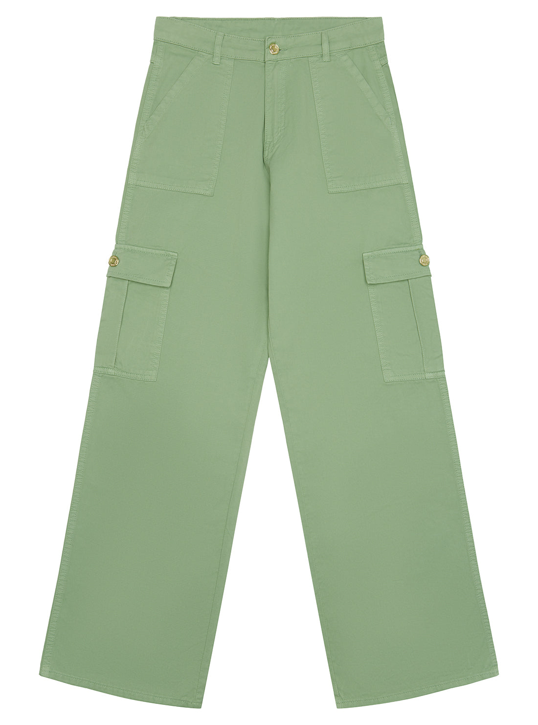 Green Twill Cargo Pants for Men - Durable Military Style Work Pants with Multiple Pockets (Sizes 7-16) - Perfect for Outdoor Activities, Hiking & Casual Wear