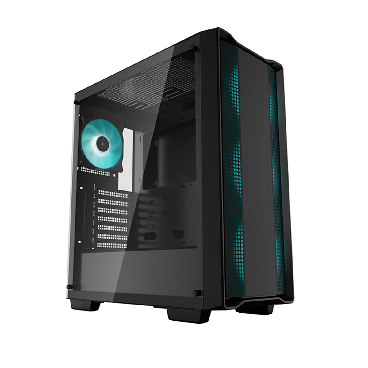 Deepcool CC560 V2 Mid Tower Computer Case with Tempered Glass Side Panel - Black | High Airflow PC Gaming Case for Home & Office Use