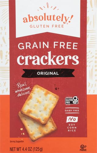 Absolutely Gluten Free Crackers - Original Flavor 4.4oz (Pack of 6) | Healthy Snack for Kids & Adults | Perfect for School Lunches, Office Snacks & Travel