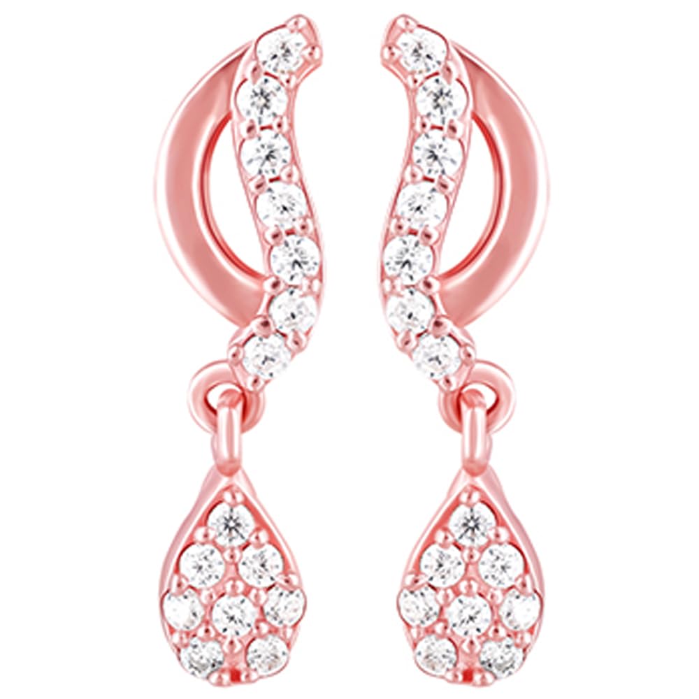 GIVA 925 Sterling Silver Rose Gold Wavecrest Stud Earrings for Women & Girls - Authentic with Certificate & 925 Stamp - 6 Month Warranty - Perfect Gift for Birthday, Anniversary & Special Occasions