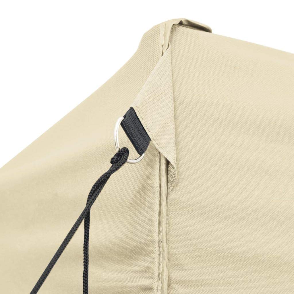 Foldable Pop Up Canopy Tent 10x15 FT - Portable Instant Gazebo for Outdoor Commercial Use, Beach, Camping, Picnics & Backyard Parties - Cream White Sun Shelter with Easy Setup