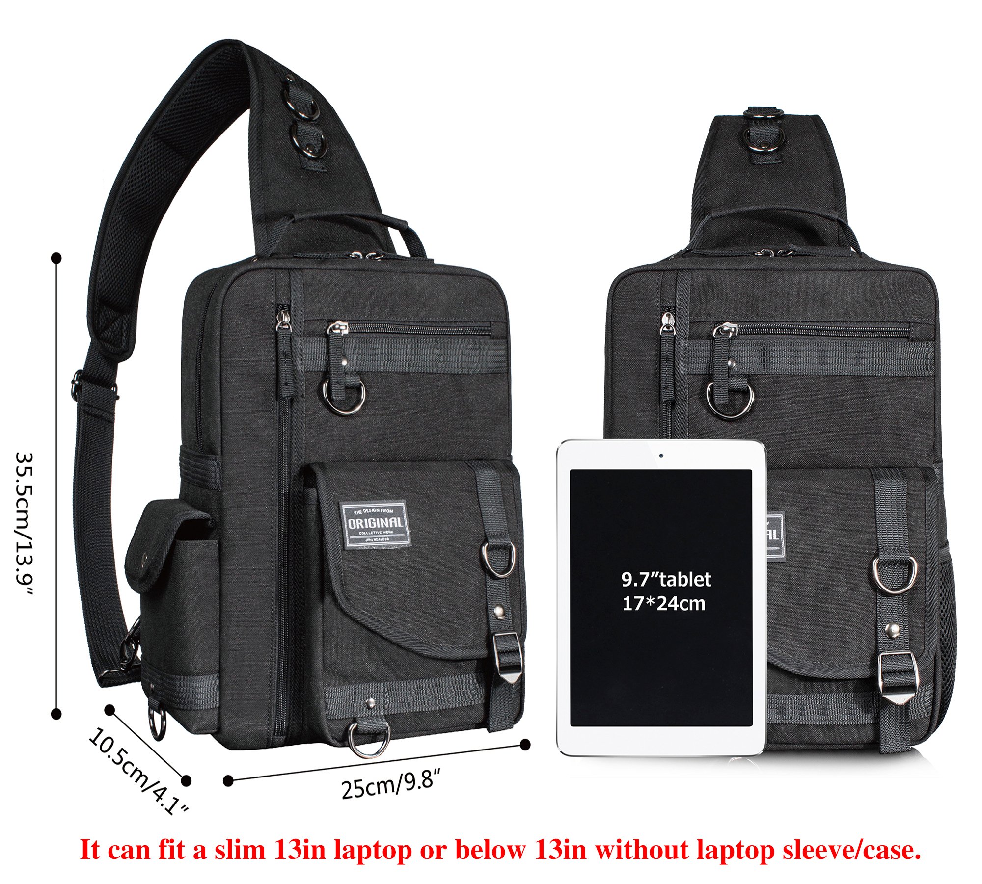 Leaper Men's Messenger Bag - Durable Crossbody Sling Shoulder Bag for Outdoor & Travel - Waterproof & Lightweight (Purple) - Perfect for Commuting, Hiking, and Daily Use