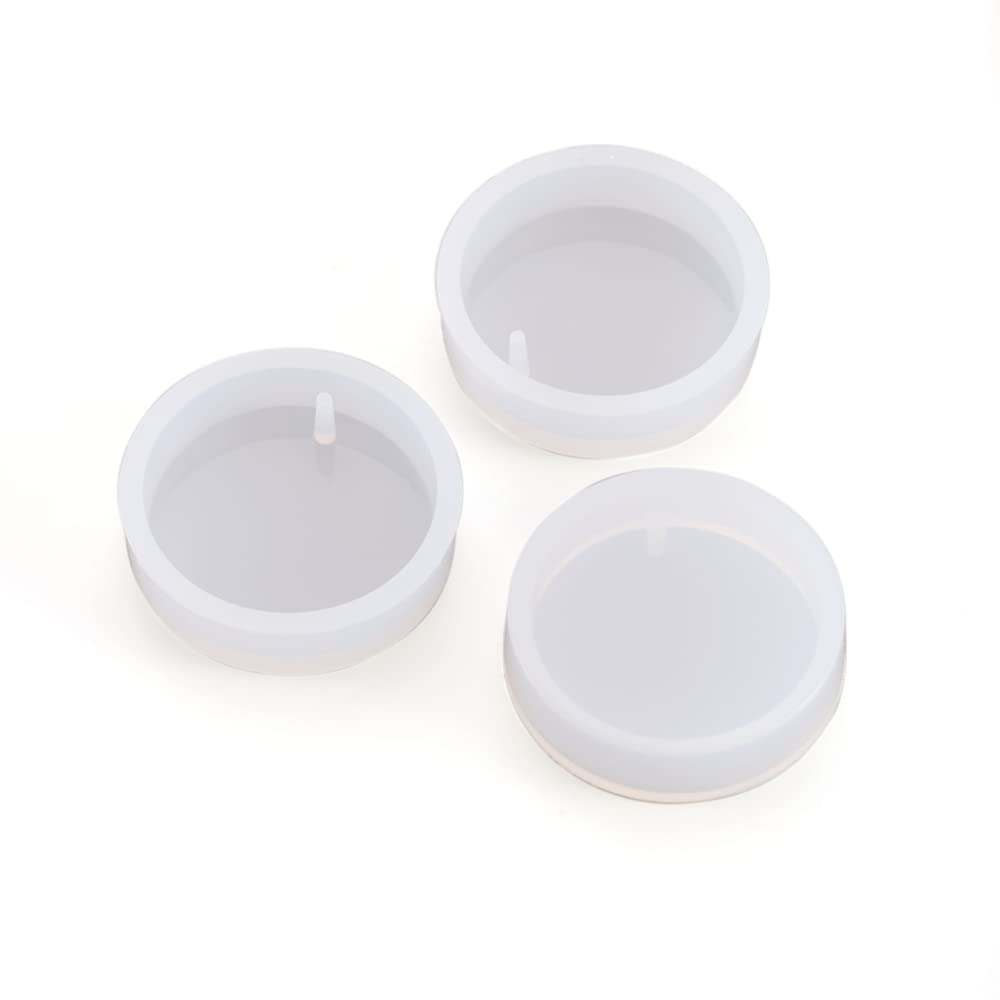 10pcs Clear Round Resin Jewelry Casting Molds with Hanging Hole - Silicone Pendant Molds for DIY Epoxy, UV Resin & Soap Making - Perfect for Necklaces, Keychains & Handmade Craft Gifts