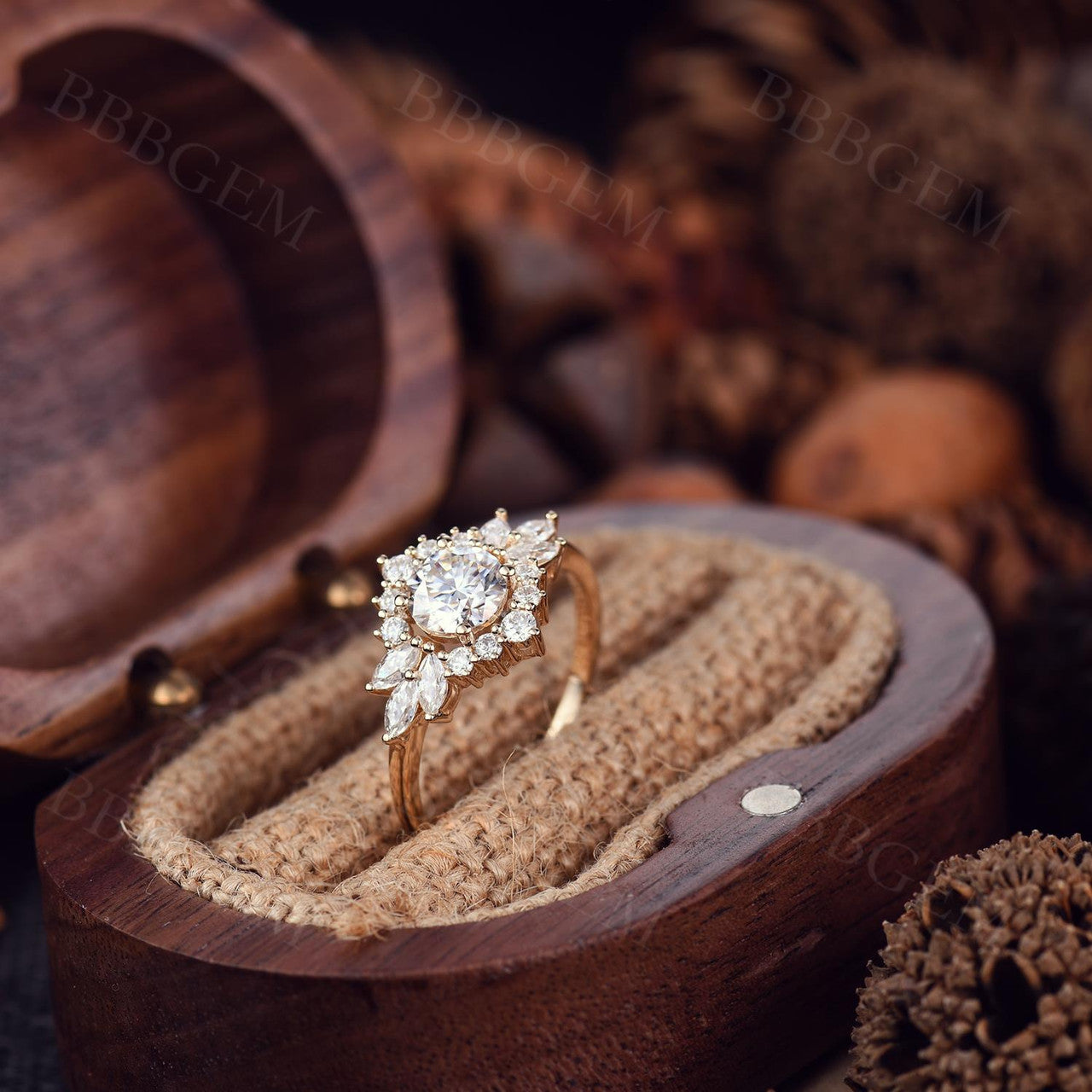 Vintage Round Cut Moissanite Engagement Ring 1.0CT Solid Rose Gold - Perfect for Proposals, Weddings & Anniversary Gifts