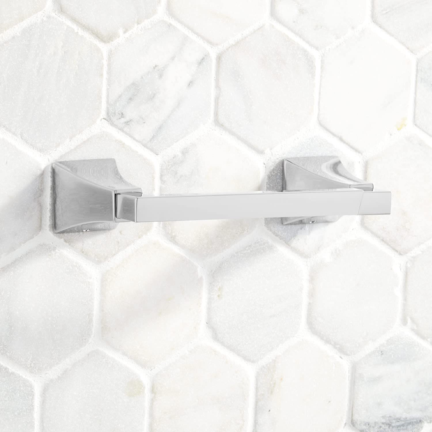 Signature Hardware 446953 Vilamonte Brushed Nickel Wall Mounted Pivoting Toilet Paper Holder - Space Saving Bathroom Organizer for Modern Homes