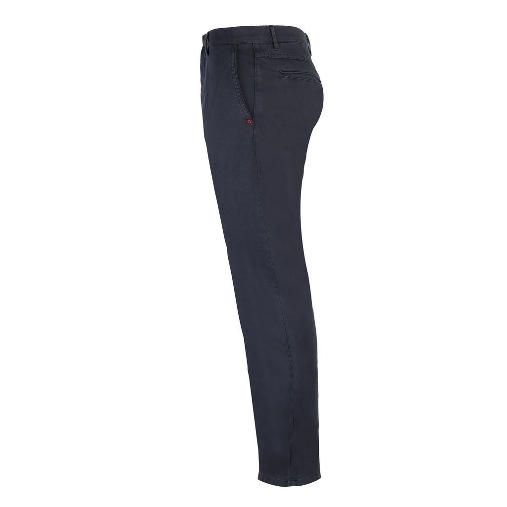 FRADI Men's Cotton Stretch Chino Pants - Comfortable Slim Fit Casual Trousers in Blue/Navy | Perfect for Office Wear, Business Casual & Everyday Outfits