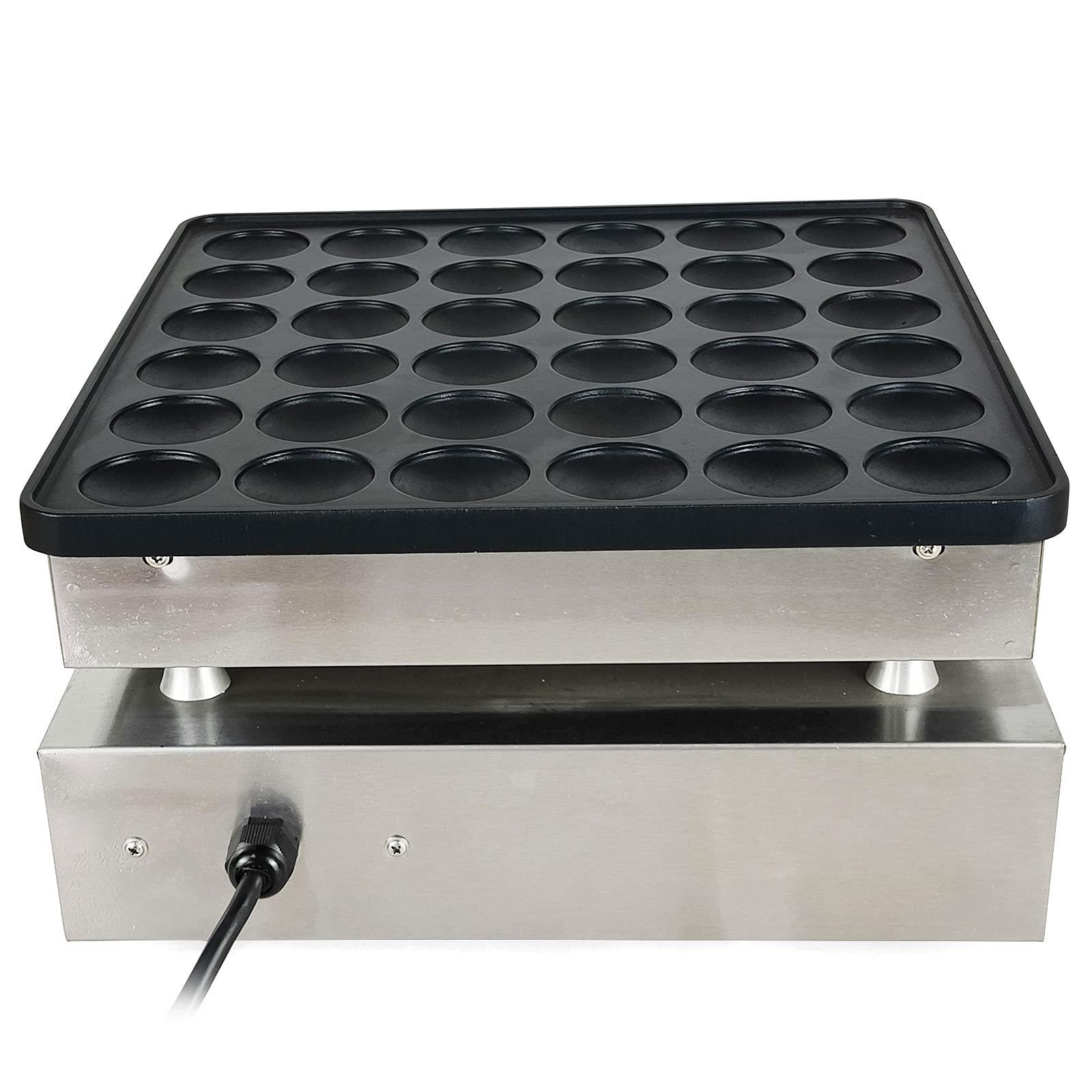 Mini Dutch Pancake Baker 36Pcs - Non-Stick Electric Waffle Maker 110V 1000W - Commercial Pancake Machine for Restaurants, Cafes, Bakeries - Perfect for Breakfast, Brunch & Dessert Making