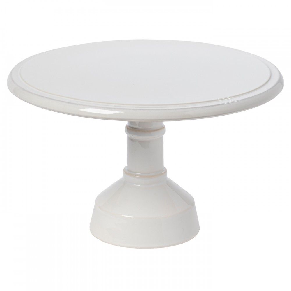 Casafina 12-Inch White Footed Cake Stand - Elegant Serving Plate for Weddings, Desserts & Party Decor