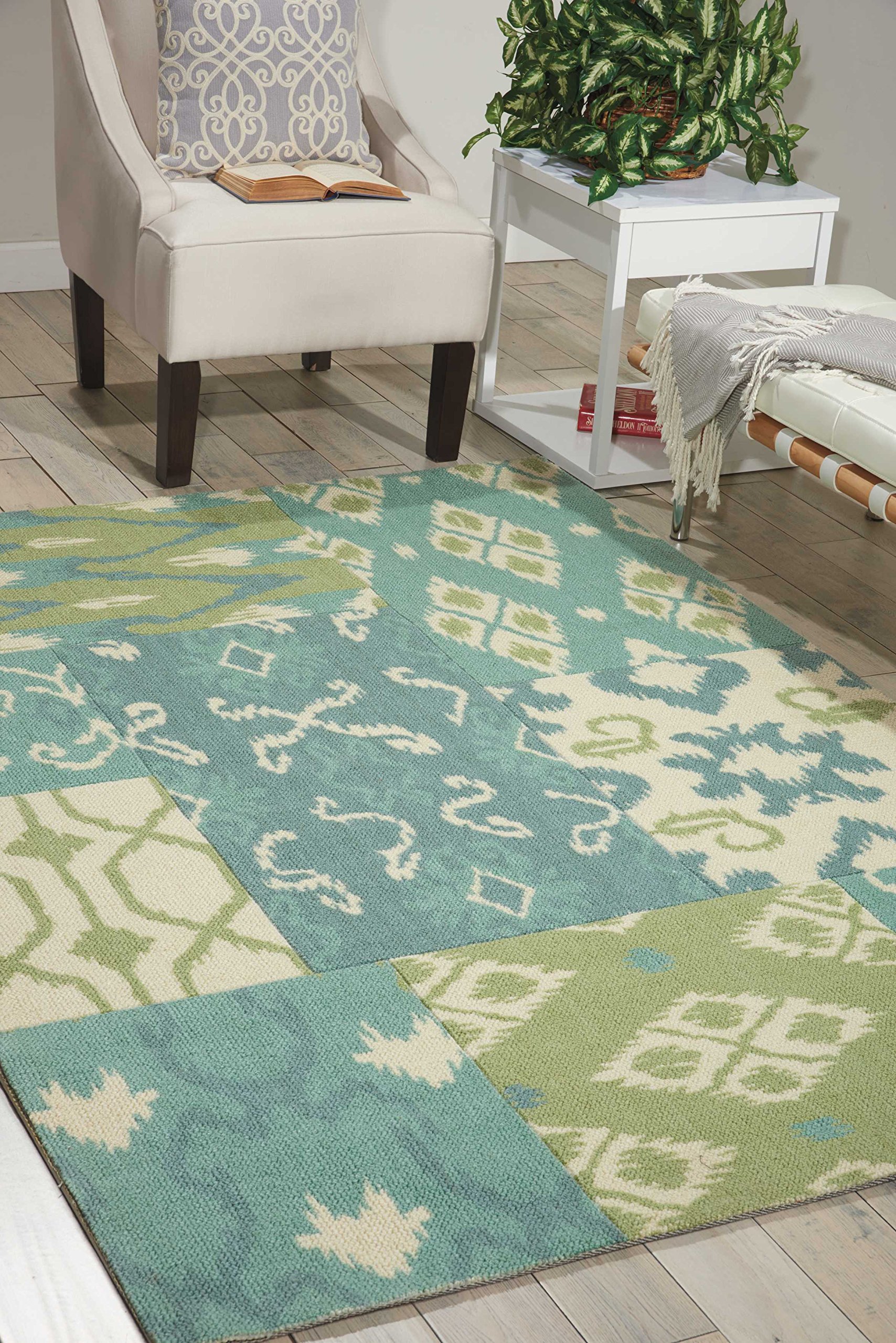 Nourison Vista Transitional Multicolor 8' x 10' Area Rug - Easy to Clean, Non-Shedding, Soft & Durable - Perfect for Bedroom, Living Room, Dining Room & Kitchen Decor (8x10)