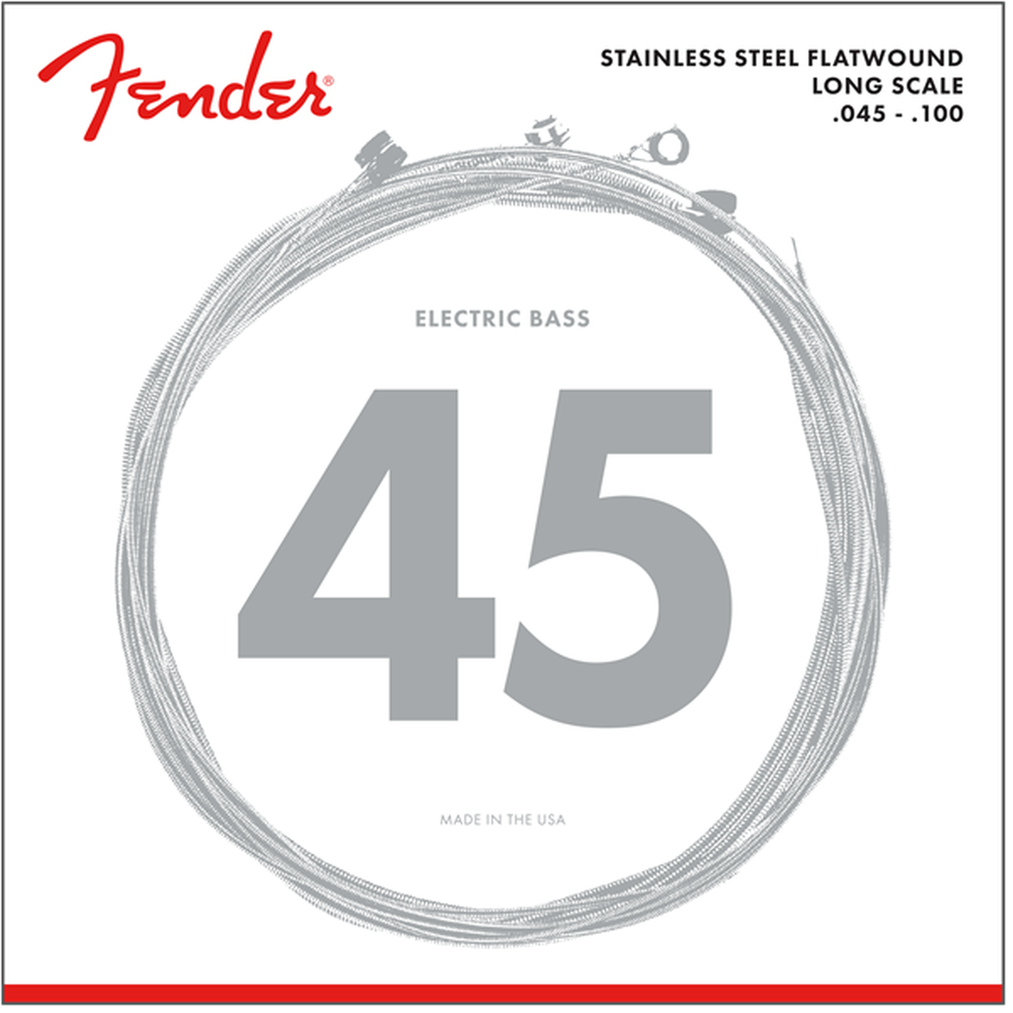 Fender Bass Guitar Strings 45-100 Gauge Stainless Steel - Perfect for Rock, Jazz & Studio Recording