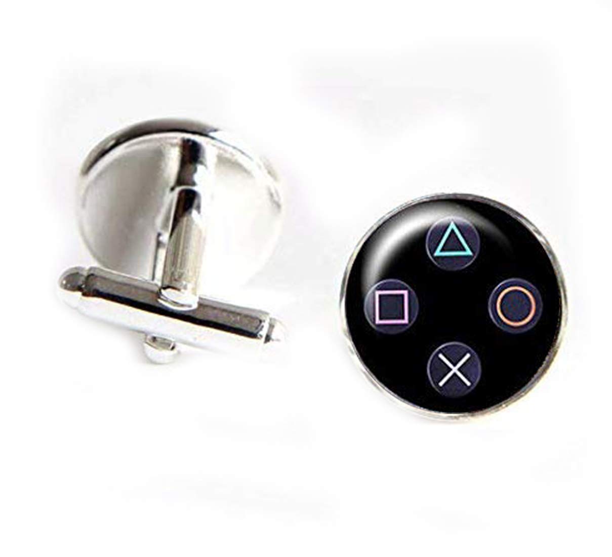 Vintage PlayStation Controller Cufflinks - Silver Antique Gaming Accessories for Men | Perfect for Weddings, Business Meetings & Gamer Gifts