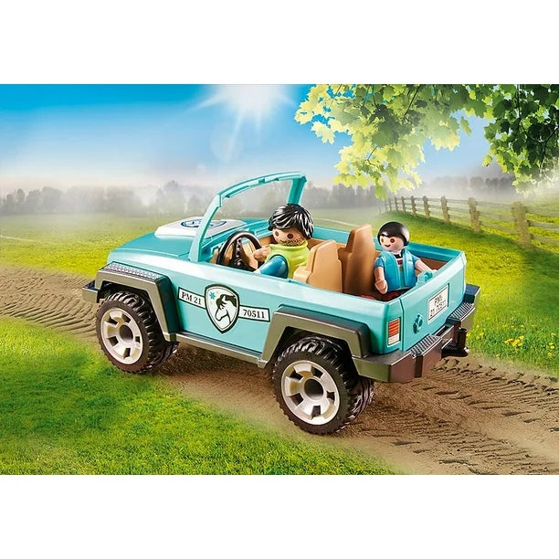 LEGO City Car with Pony Trailer Toy Set 70511 - Interactive Building Kit for Kids, Perfect for Creative Play & Farm Animal Adventures