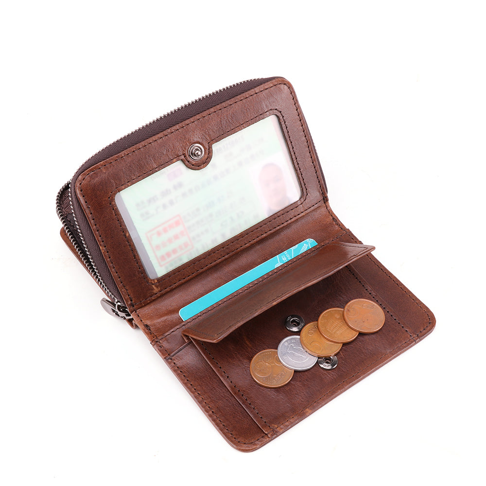 Premium Men's RFID Blocking Genuine Leather Bifold Wallet - Slim & Secure for Everyday Use, Travel & Business