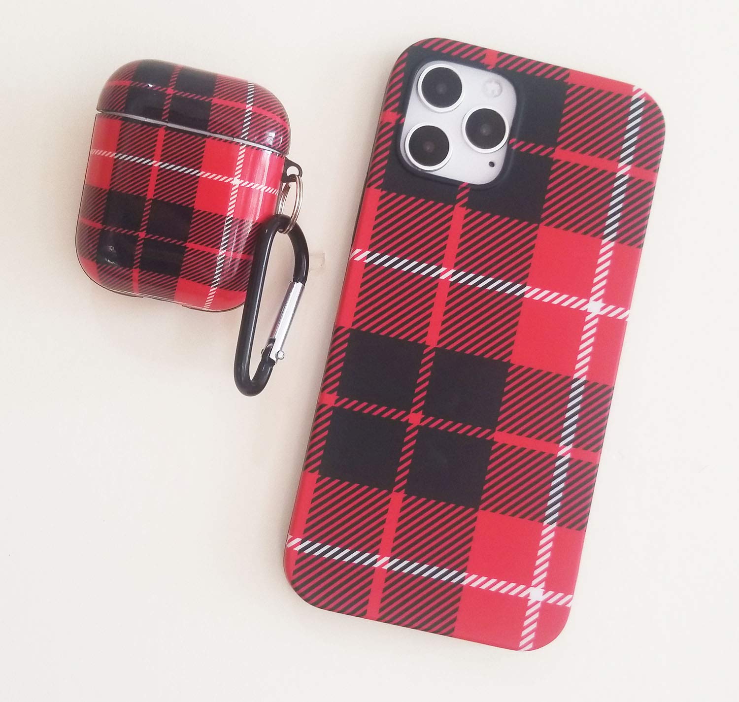 Christmas Tartan iPhone 11 Pro Max Case - Red Plaid Soft TPU Slim Fit Silicone Cover for Women (6.5 inch) | Perfect Winter Protection & Holiday Gift for iPhone 11 Pro Max Users