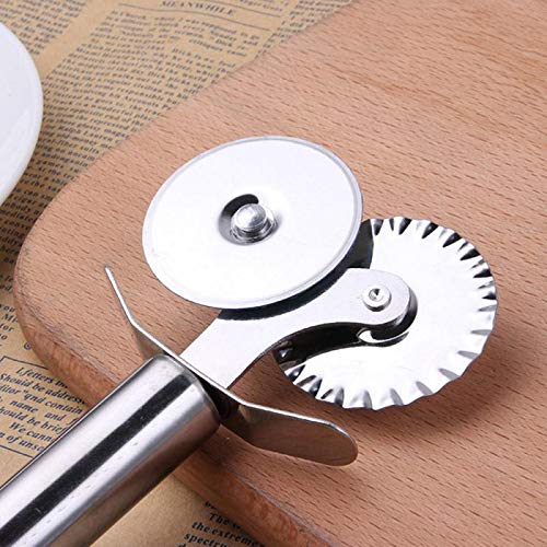 Stainless Steel Pizza Cutter - Sharp Round Knife for Pizza, Cake, Bread, Pies & Pasta Dough | Essential Kitchen Baking Tool for Home Cooks & Professional Chefs | Perfect for Parties, Family Dinners & Restaurant Use
