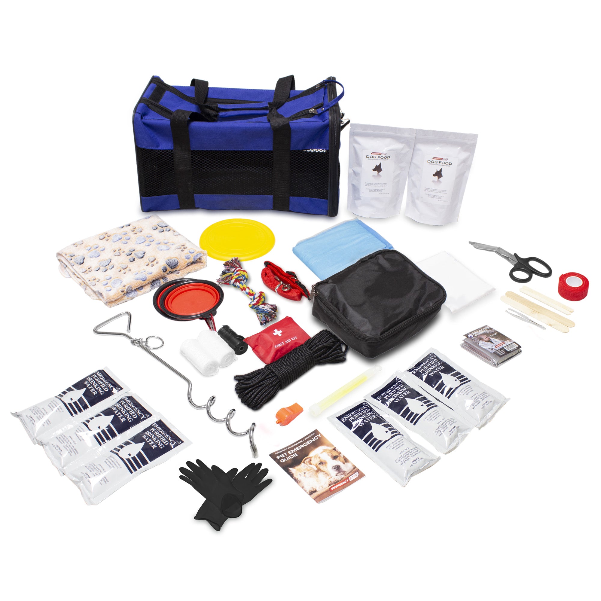 Premium Small Dog Emergency Survival Kit - First Aid, Food & Supplies for Outdoor Adventures, Travel & Natural Disasters