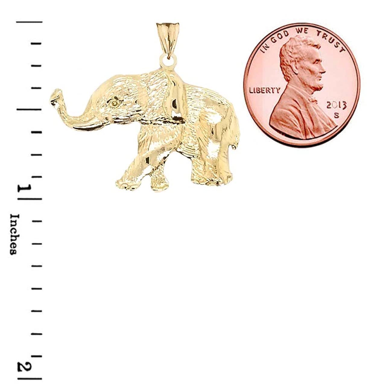 10K Gold Elephant Charm Pendant Necklace for Women - Dainty Animal Jewelry Gift for Her - Perfect for Birthdays, Anniversaries & Everyday Wear
