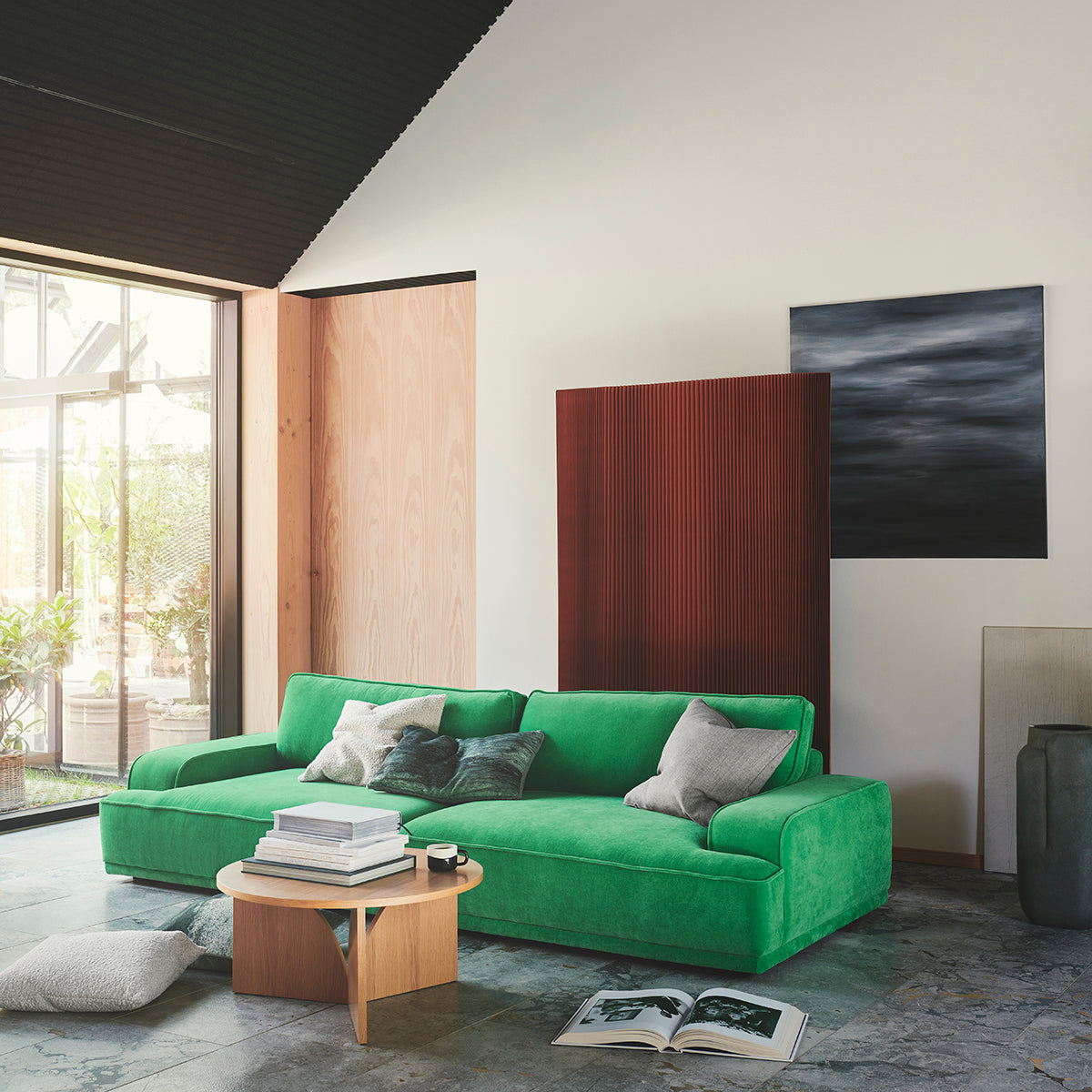 Leonora Fabric 3.5 Seater Sofa - Modern Living Room Couch with Sturdy Frame & Comfortable Cushions | Perfect for Small Spaces, Apartments & Cozy Home Decor