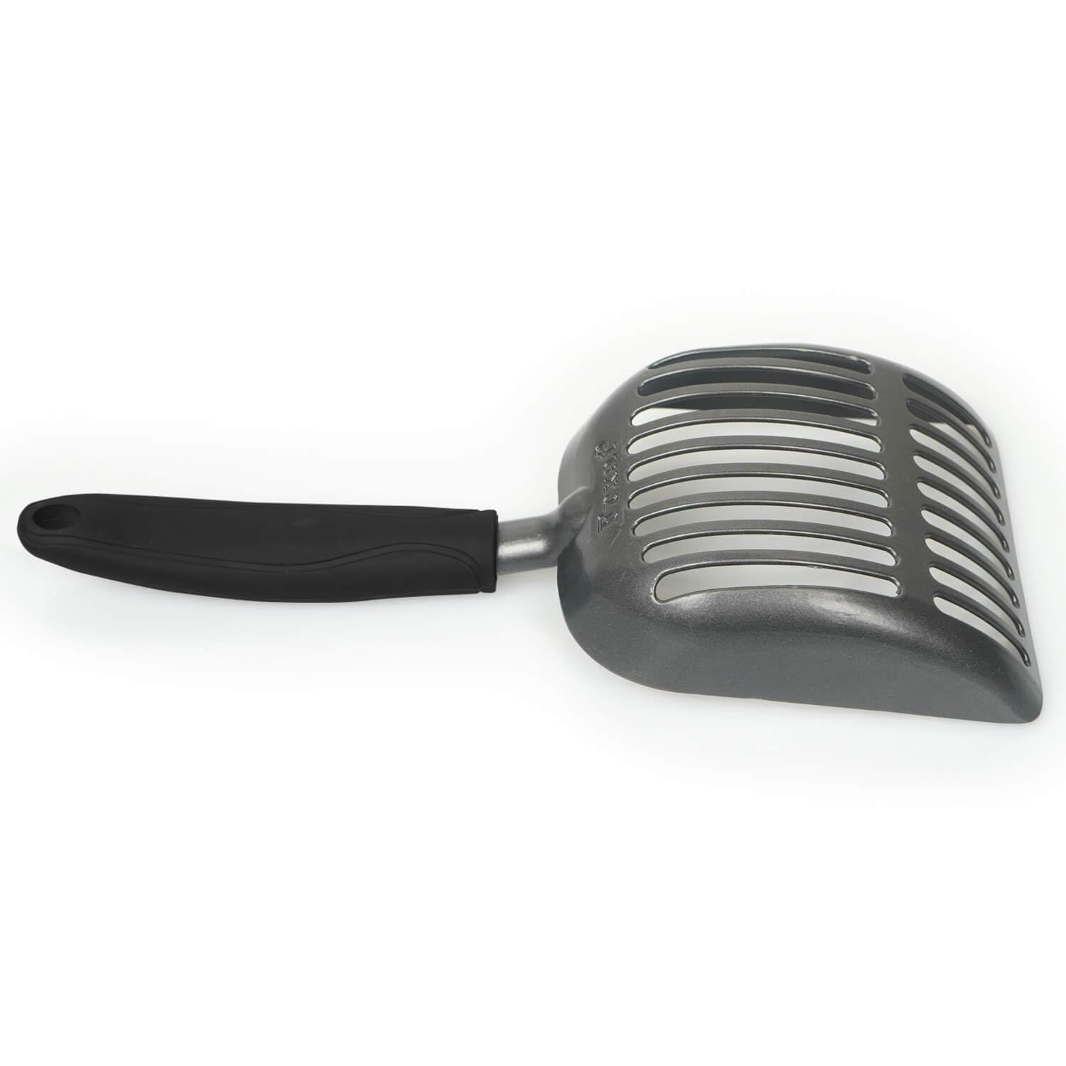 Premium Aluminum Alloy Cat Litter Scoop - Heavy Duty Metal Litter Box Scooper with Long Handle & Deep Shovel | Durable Poop Sifter for Easy Waste Removal | Perfect for Multi-Cat Households & Large Litter Boxes