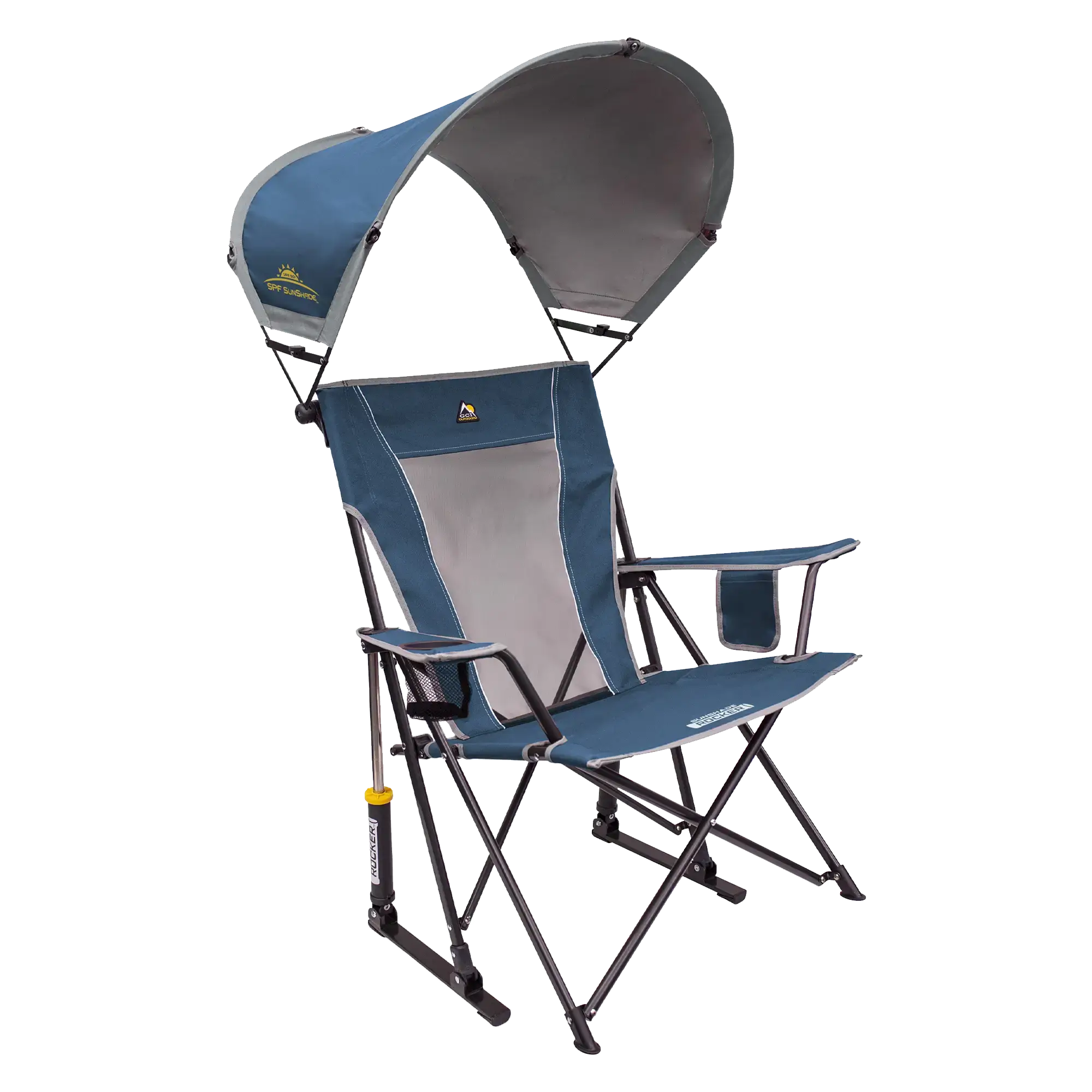 SunShade Rocker™ - Portable Outdoor Rocking Chair with Sun Shade for Patio, Beach, and Camping - Perfect for Relaxing in Your Backyard or by the Pool