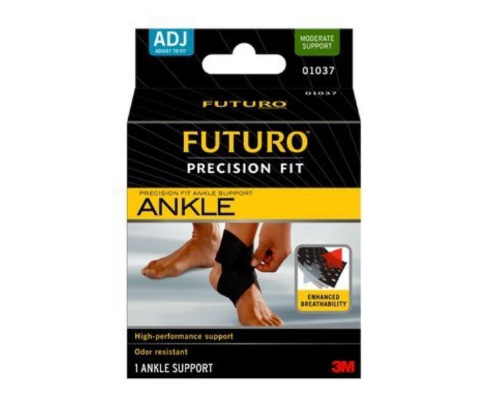 Futuro 01037EN Precision Fit Ankle Support Brace - Pack of 12 for Injury Recovery, Sports & Daily Comfort - Ideal for Running, Basketball & Active Lifestyles