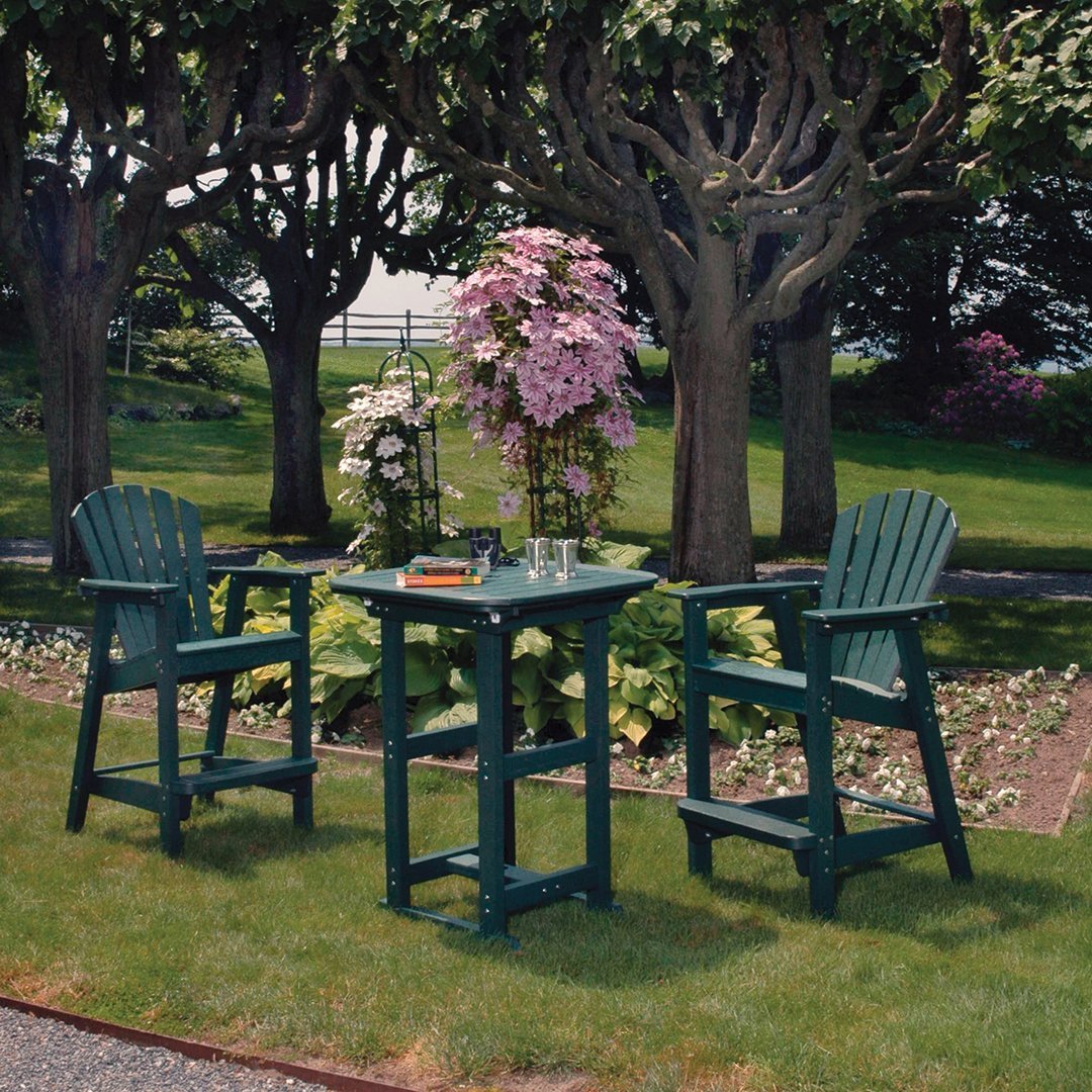 Adirondack Shellback Bar Chair - Comfortable Outdoor Bar Stool for Patio, Deck, and Backyard - Perfect for Entertaining and Relaxing