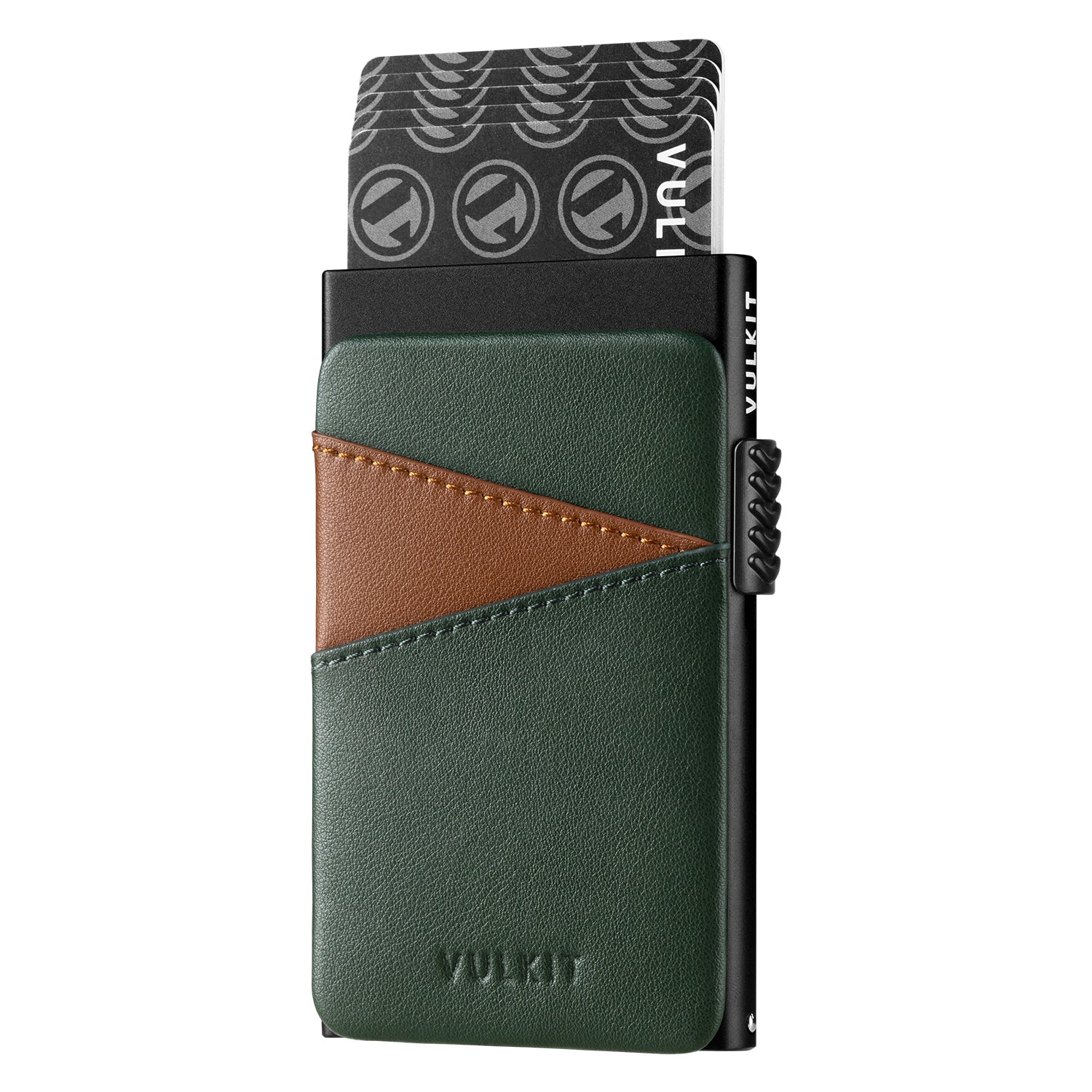 VC304 Minimalist Leather Card Holder with Extra Pocket for Cash & Coins - Slim RFID Blocking Wallet for Men & Women (Perfect for Travel & Everyday Use)