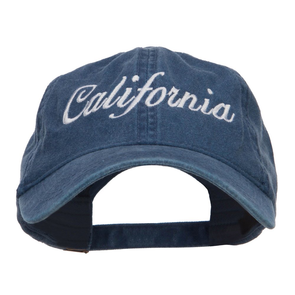 California Embroidered Washed Cap - Vintage Style Adjustable Dad Hat for Men & Women | Perfect for Outdoor Activities, Sports, and Casual Wear - e4Hats.com