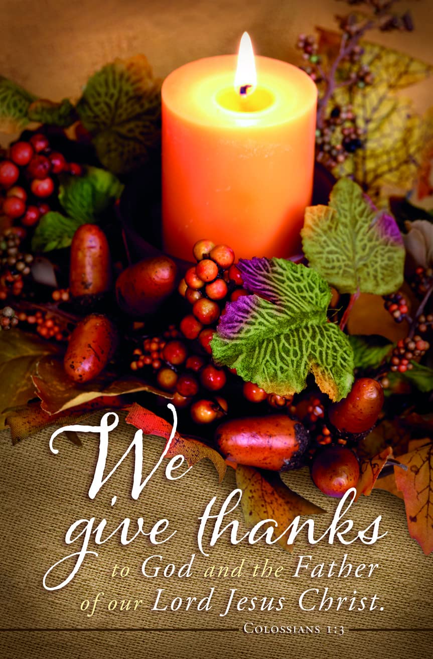 Thanksgiving Church Bulletins - Pack of 100 - Sunday School & Bible Study Supplies for Worship