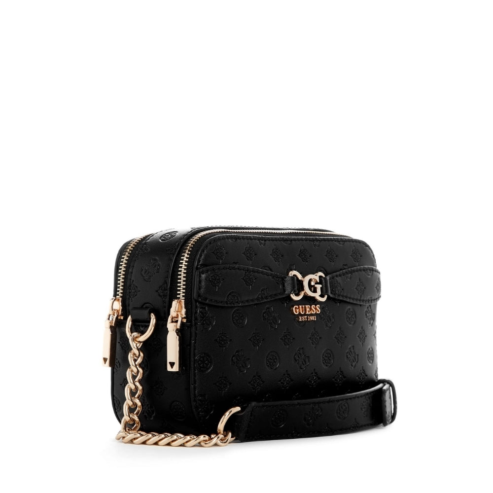 Black Arlena Logo Camera Crossbody Bag for Women - Stylish & Compact DSLR/SLR Camera Bag for Travel, Photography & Everyday Use