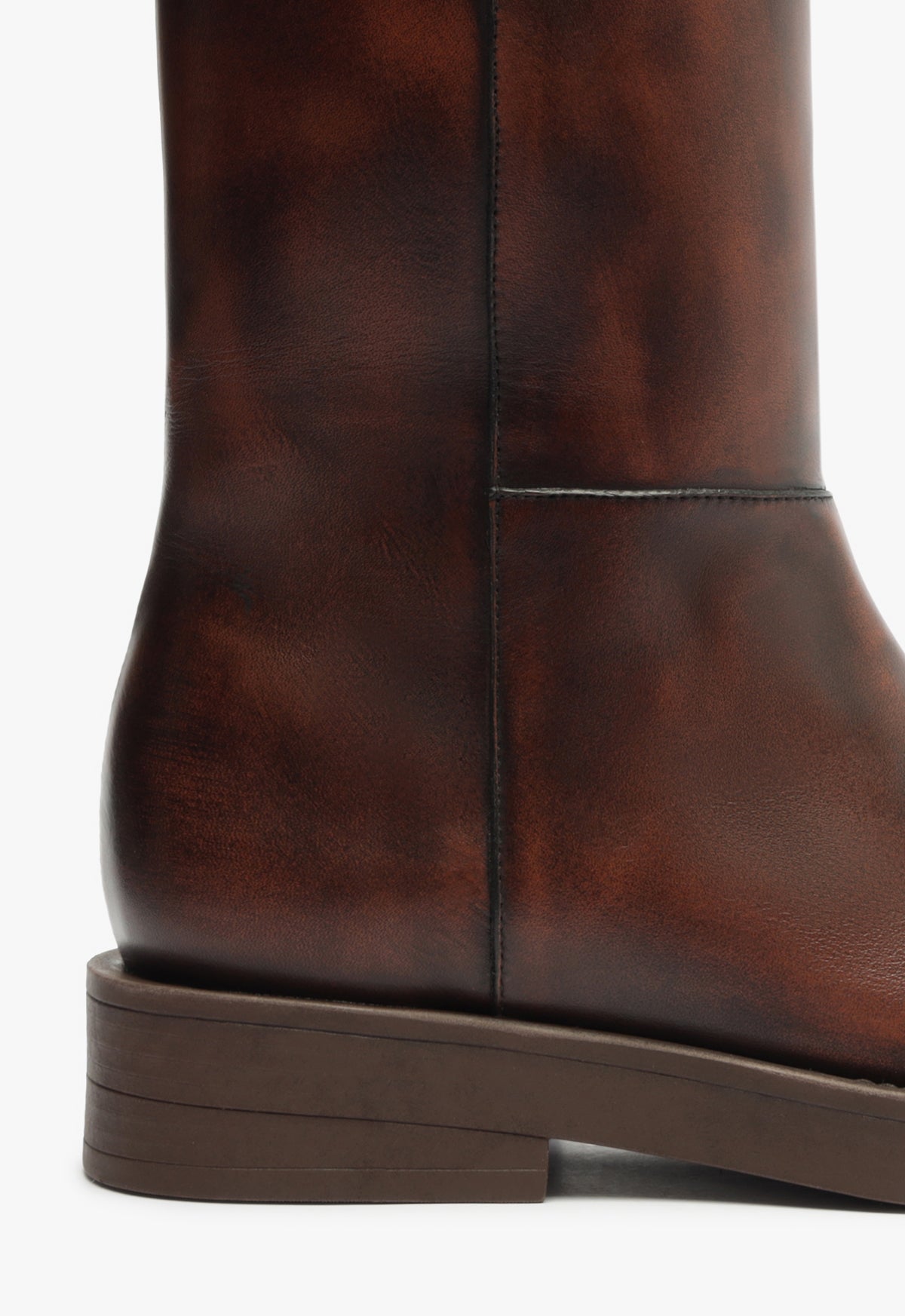 Jamie Leather Boots for Women - Low Heel Ankle Boots F24 S2195600130002 | Stylish & Comfortable for Casual Wear, Office & Date Nights