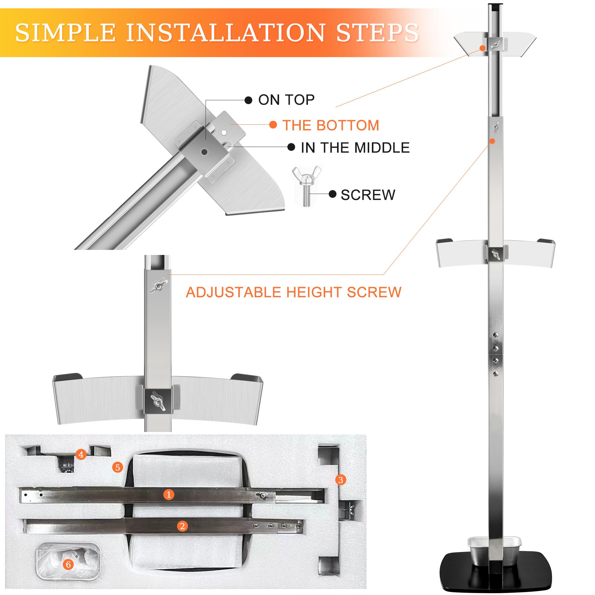 Stainless Steel Pizza Peel Rack with Heavy Duty Metal Base - 70