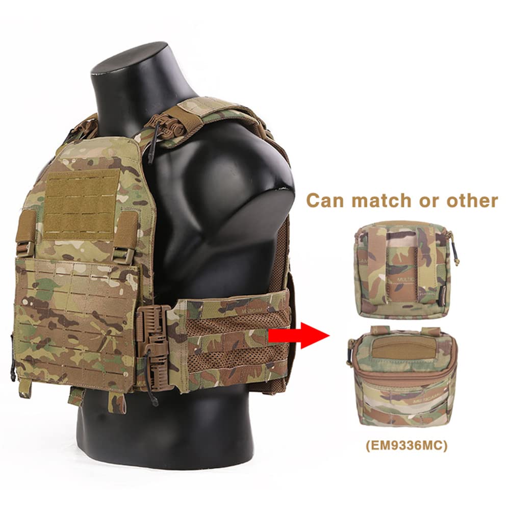 EmersonGear LAVC Assault Plate Carrier with ROC, Quick Release Tactical Military Airsoft Paintball Vest - MOLLE Expandable Design for Airsoft, Paintball & Tactical Training