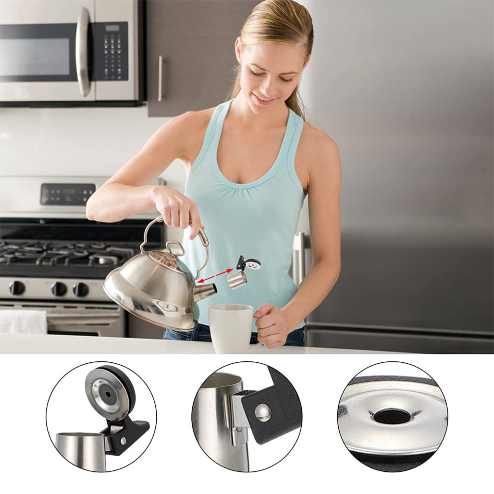 2-Pack Whistling Kettle Nozzles - Replacement Tea Kettle Flutes for Water Boiling Alarm System - Perfect for Stovetop Whistling Teakettles (Ideal for Kitchen, Camping & Emergency Preparedness)