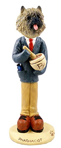 Cairn Terrier Red Pharmacist Doogie Collectible Figurine - Hand-Painted Dog Statue for Home Decor, Gift for Dog Lovers, and Collectors