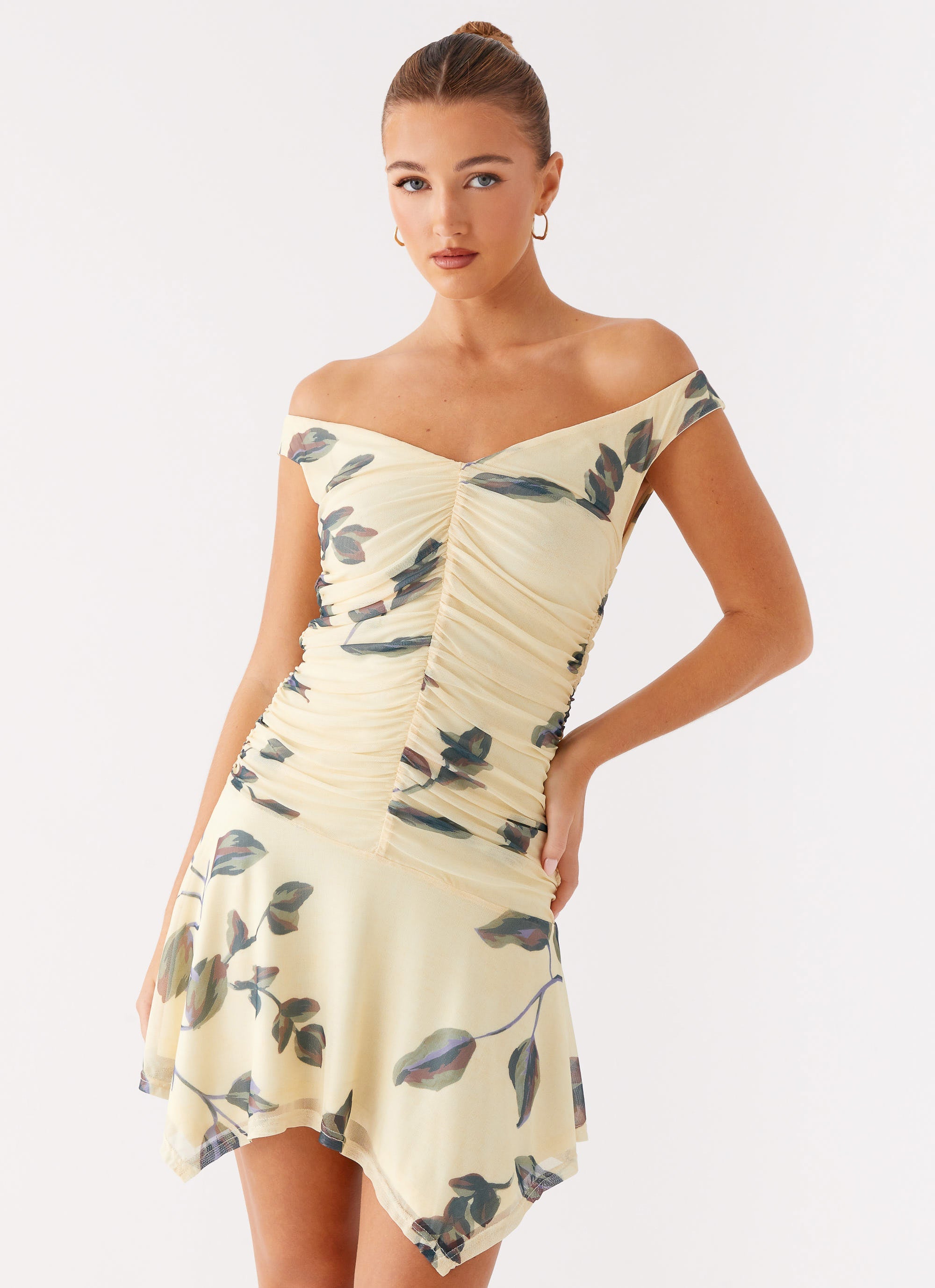 Josette Mini Dress in Buttercream Bliss - Elegant Summer Party & Wedding Guest Outfit for Women