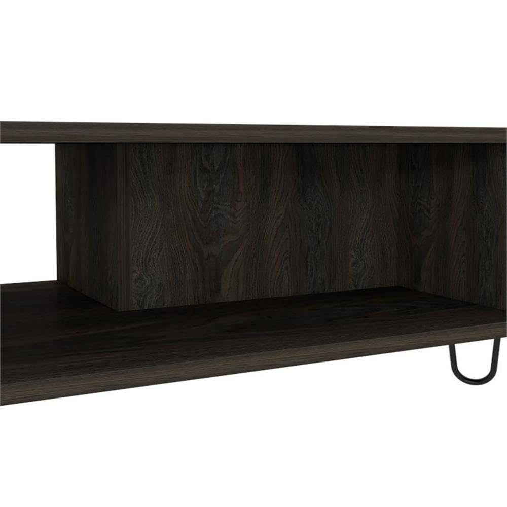 Modern Espresso Engineered Wood Coffee Table - Trent Home Contemporary Living Room Furniture for Small Spaces & Apartments