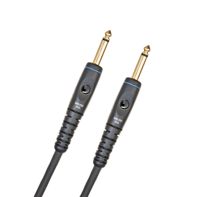 D'Addario PW G 15 Custom Series Straight to Straight Instrument Cable - 15 Foot Guitar Cable for Electric Guitar, Bass, Keyboard - Perfect for Live Performances, Studio Recording & Home Practice